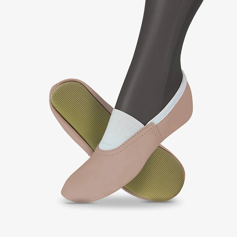 Cvičky gymnastické CLASSIC GYM kožené matné WINS 27 tělová