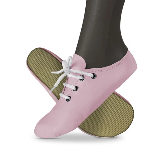 Cvičky gymnastické barefoot POWER GYM kožené matné WINS 32 zelená