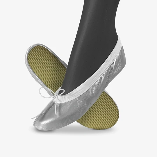 Cvičky gymnastické SPIRIT GYM kožené lesklé WINS 38,5 hnědá perleť