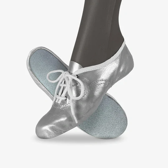 Cvičky taneční TALENT DANCE kožené lesklé WINS 38 platinová