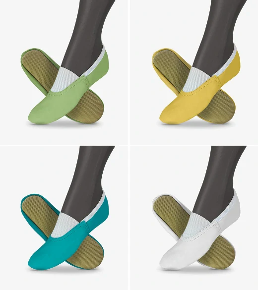 Cvičky gymnastické CLASSIC GYM kožené matné WINS 27 tělová