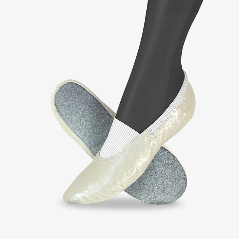 Cvičky taneční CLASSIC DANCE kožené lesklé WINS 25 béžová perleť