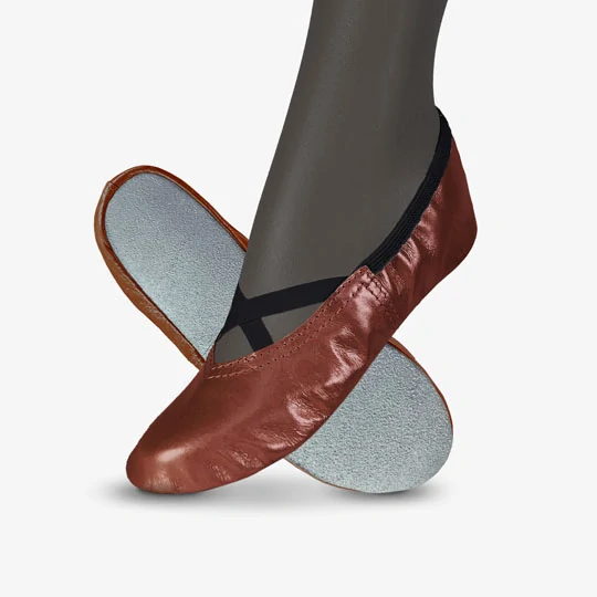 Cvičky taneční FRANCES DANCE kožené lesklé WINS 47 měděná