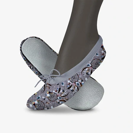 Cvičky taneční barefoot HARMONY DANCE textilní vzory WINS 27 čtverečky