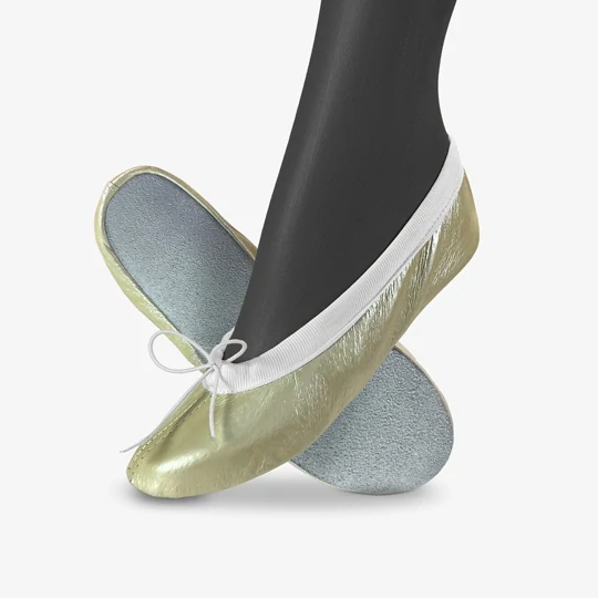 Cvičky taneční SPIRIT DANCE kožené lesklé WINS 29 hnědá perleť