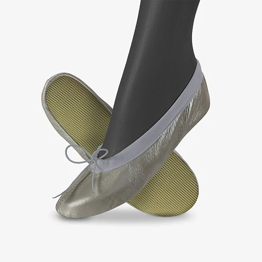 Cvičky gymnastické SPIRIT GYM kožené lesklé WINS 38,5 hnědá perleť