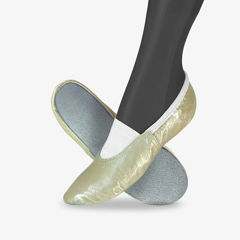 Cvičky taneční CLASSIC DANCE kožené lesklé WINS 25 béžová perleť