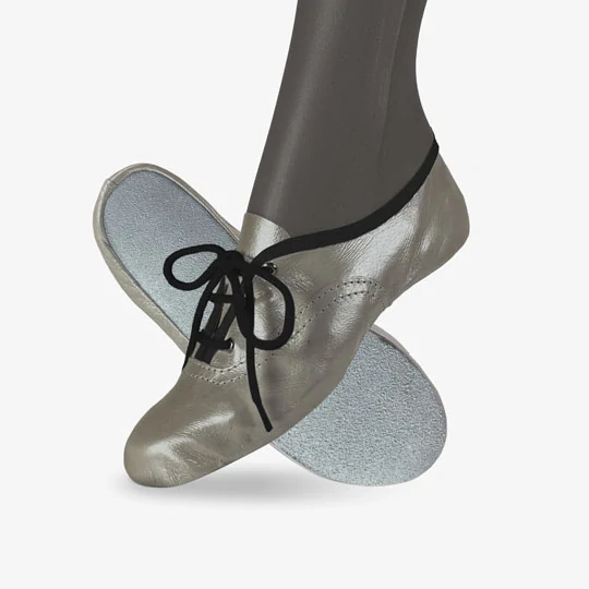 Cvičky taneční TALENT DANCE kožené lesklé WINS 38 platinová