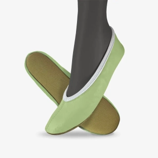 Cvičky gymnastické BASIC GYM kožené matné WINS 24 zelená