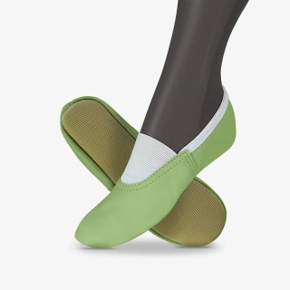 Cvičky gymnastické CLASSIC GYM kožené matné WINS 41 zelená