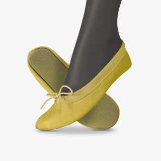 Cvičky gymnastické SPIRIT GYM kožené matné  WINS 43 žlutá