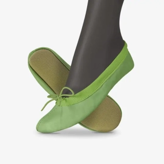 Cvičky gymnastické SPIRIT GYM kožené matné  WINS 43 zelená