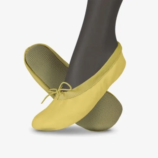 Cvičky gymnastické barefoot HARMONY GYM kožené matné WINS 26 žlutá