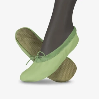 Cvičky gymnastické barefoot HARMONY GYM kožené matné WINS 27 zelená