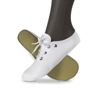 Cvičky gymnastické barefoot POWER GYM kožené matné WINS 36 bílá