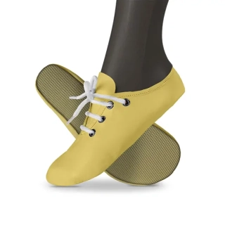 Cvičky gymnastické barefoot POWER GYM kožené matné WINS 27 žlutá