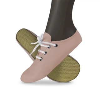 Cvičky gymnastické barefoot POWER GYM kožené matné WINS 26 tělová
