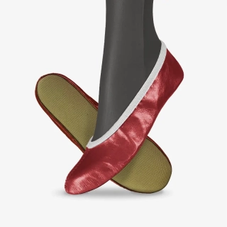 Cvičky gymnastické BASIC GYM kožené lesklé WINS 38,5 červená