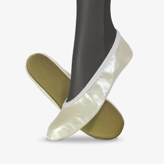 Cvičky gymnastické BASIC GYM kožené lesklé WINS 22 béžová perleť