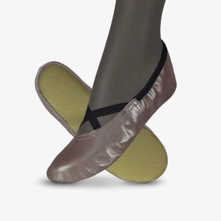 Cvičky gymnastické FRANCES GYM kožené lesklé WINS 22 platinová