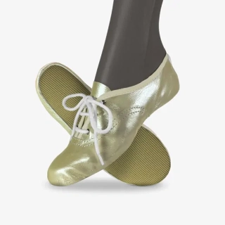 Cvičky gymnastické TALENT GYM kožené lesklé WINS 25 hnědá perleť