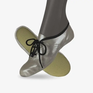 Cvičky gymnastické TALENT GYM kožené lesklé WINS 23 platinová