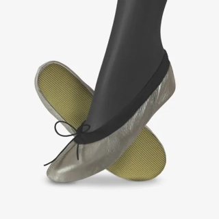 Cvičky gymnastické SPIRIT GYM kožené lesklé WINS 23 platinová