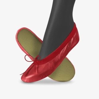 Cvičky gymnastické SPIRIT GYM kožené lesklé WINS 36 červená