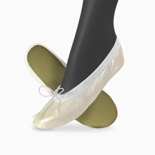 Cvičky gymnastické SPIRIT GYM kožené lesklé WINS 26 béžová perleť