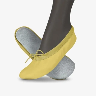 Cvičky taneční barefoot HARMONY DANCE kožené matné WINS 28 žlutá