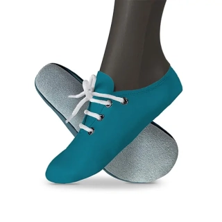 Cvičky taneční barefoot POWER DANCE kožené matné WINS 26 tyrkysová