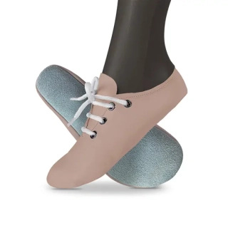Cvičky taneční barefoot POWER DANCE kožené matné WINS 27 tělová