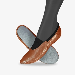 Cvičky taneční CLASSIC DANCE kožené lesklé WINS 22 měděná