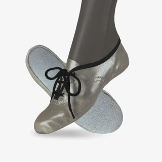 Cvičky taneční TALENT DANCE kožené lesklé WINS 23 platinová