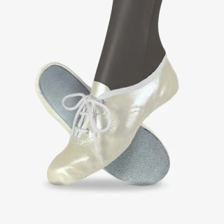 Cvičky taneční TALENT DANCE kožené lesklé WINS 29,5 béžová perleť