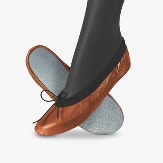 Cvičky taneční SPIRIT DANCE kožené lesklé WINS 37,5 měděná