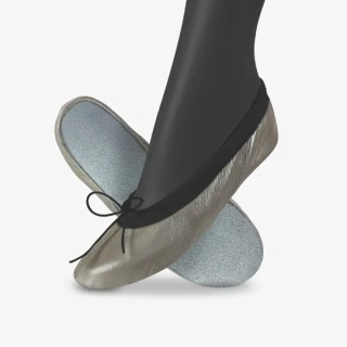 Cvičky taneční SPIRIT DANCE kožené lesklé WINS 23 platinová