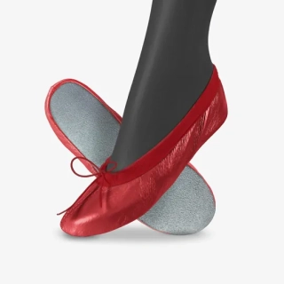 Cvičky taneční SPIRIT DANCE kožené lesklé WINS 24 červená