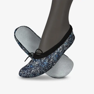 Cvičky taneční barefoot HARMONY DANCE textilní vzory WINS 28 bublinky