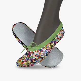 Cvičky taneční barefoot HARMONY DANCE textilní vzory WINS 28 louka