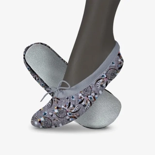 Cvičky taneční barefoot HARMONY DANCE textilní vzory WINS 32 pírka