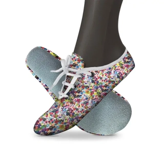 Cvičky taneční barefoot POWER DANCE textilní vzory WINS 31 louka