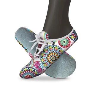 Cvičky taneční barefoot POWER DANCE textilní vzory