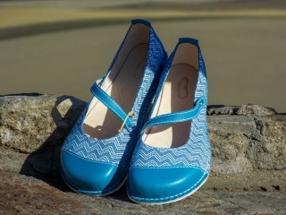 Barefoot baleríny WAVES kožené