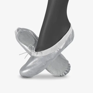Piškoty baletní ELEGANT BALLET kožené lesklé WINS 27 stříbrná