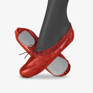 Piškoty baletní ELEGANT BALLET kožené lesklé WINS 26 červená