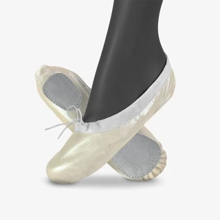 Piškoty baletní ELEGANT BALLET kožené lesklé WINS 26 béžová perleť